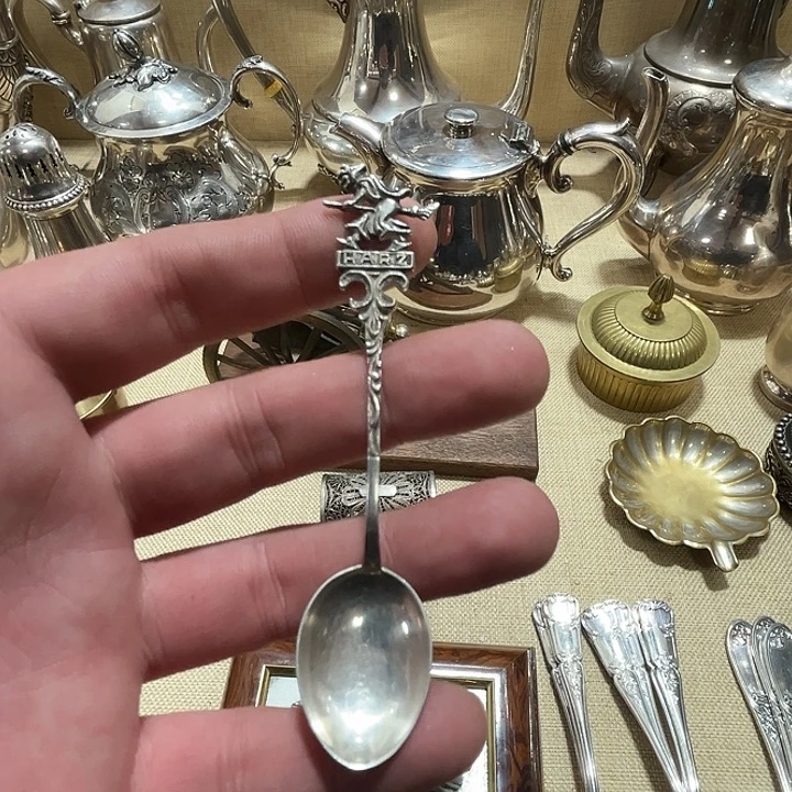贵金属欧洲中古老物件勺子