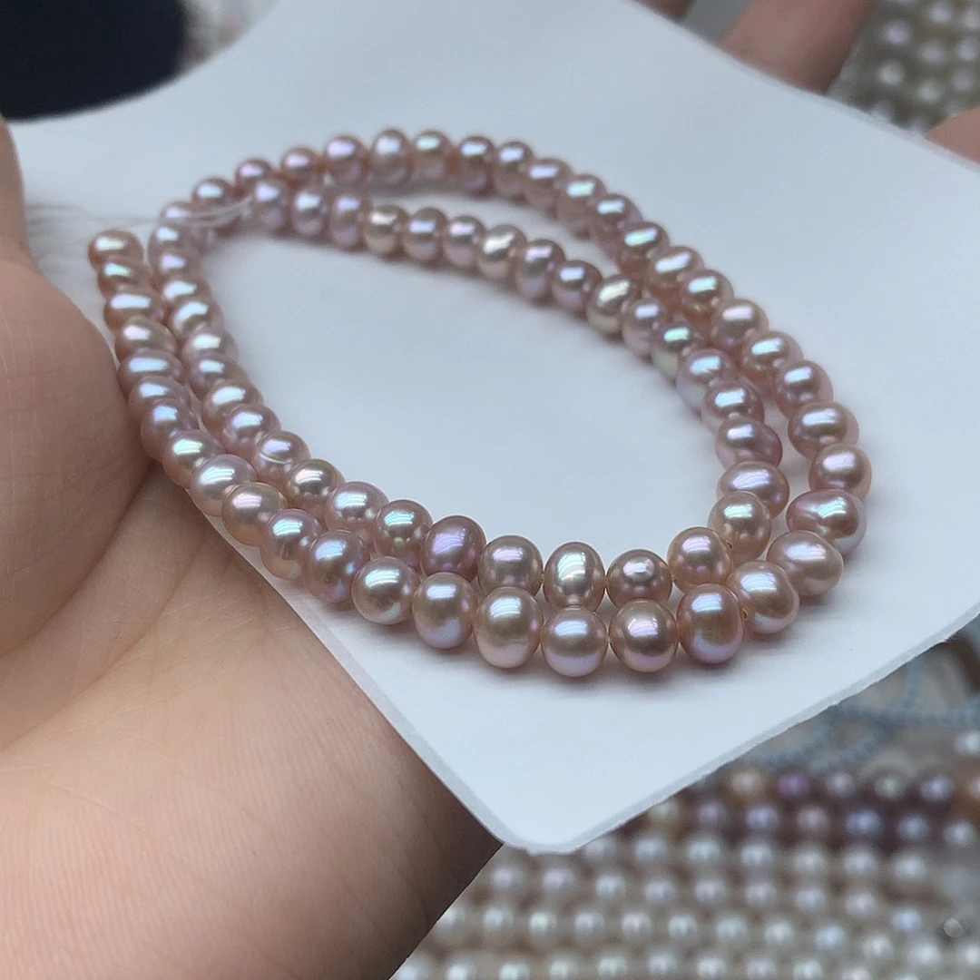 未镶嵌淡水珍珠5-6x17项链