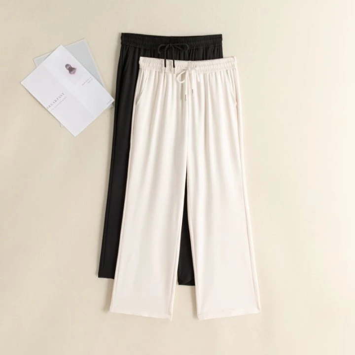 2025年夏季新款修身显瘦窄板直筒凉凉裤