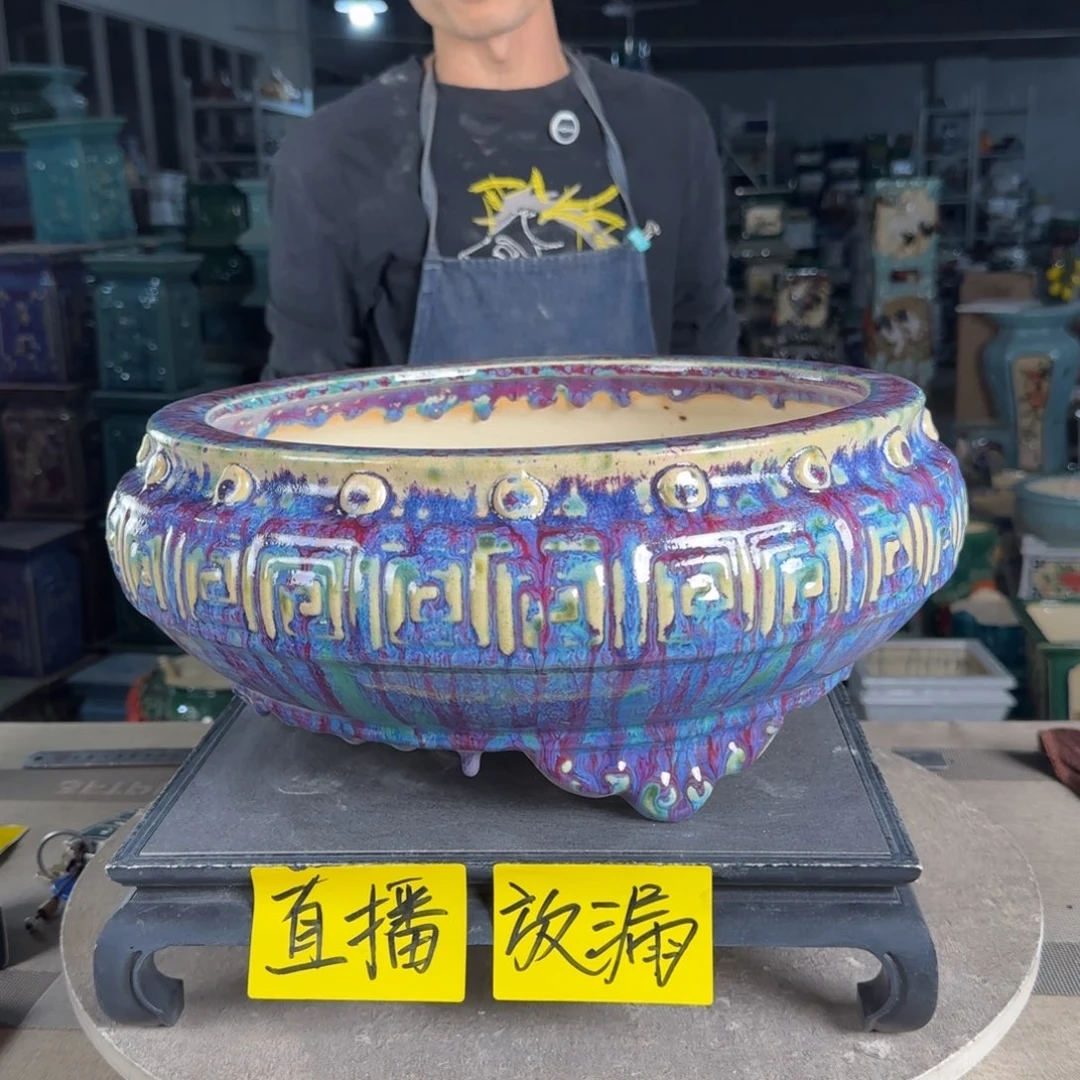 一风堂石湾花盆。微瑕