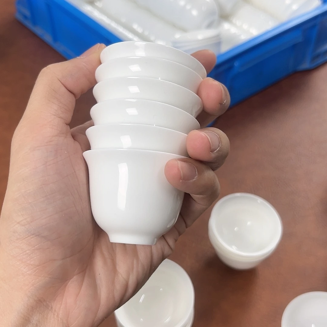 6个40ml美人骨瓷超薄胎杯子