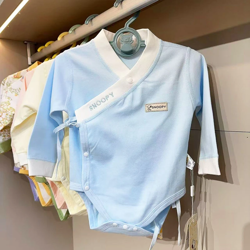 铄铄妈 SN新生儿全棉纯色包屁衣