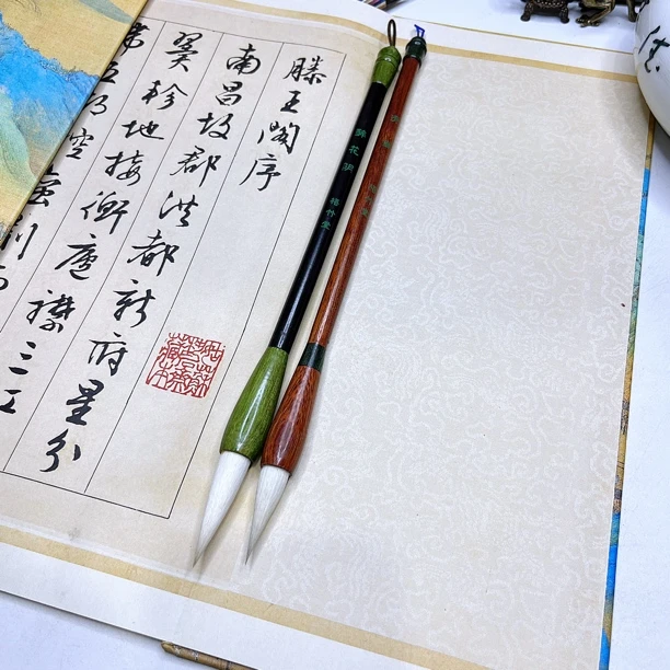 [清悠醉花阴]高档专业级狼羊兼毫毛笔三幅笔楷书行书篆书创作