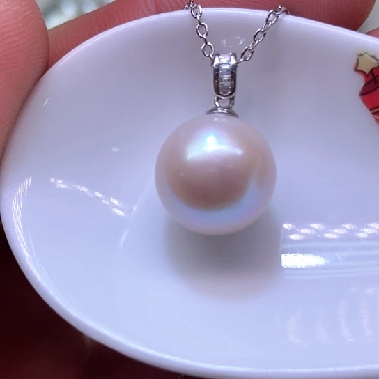 淡水珍珠耳饰银S925镶嵌