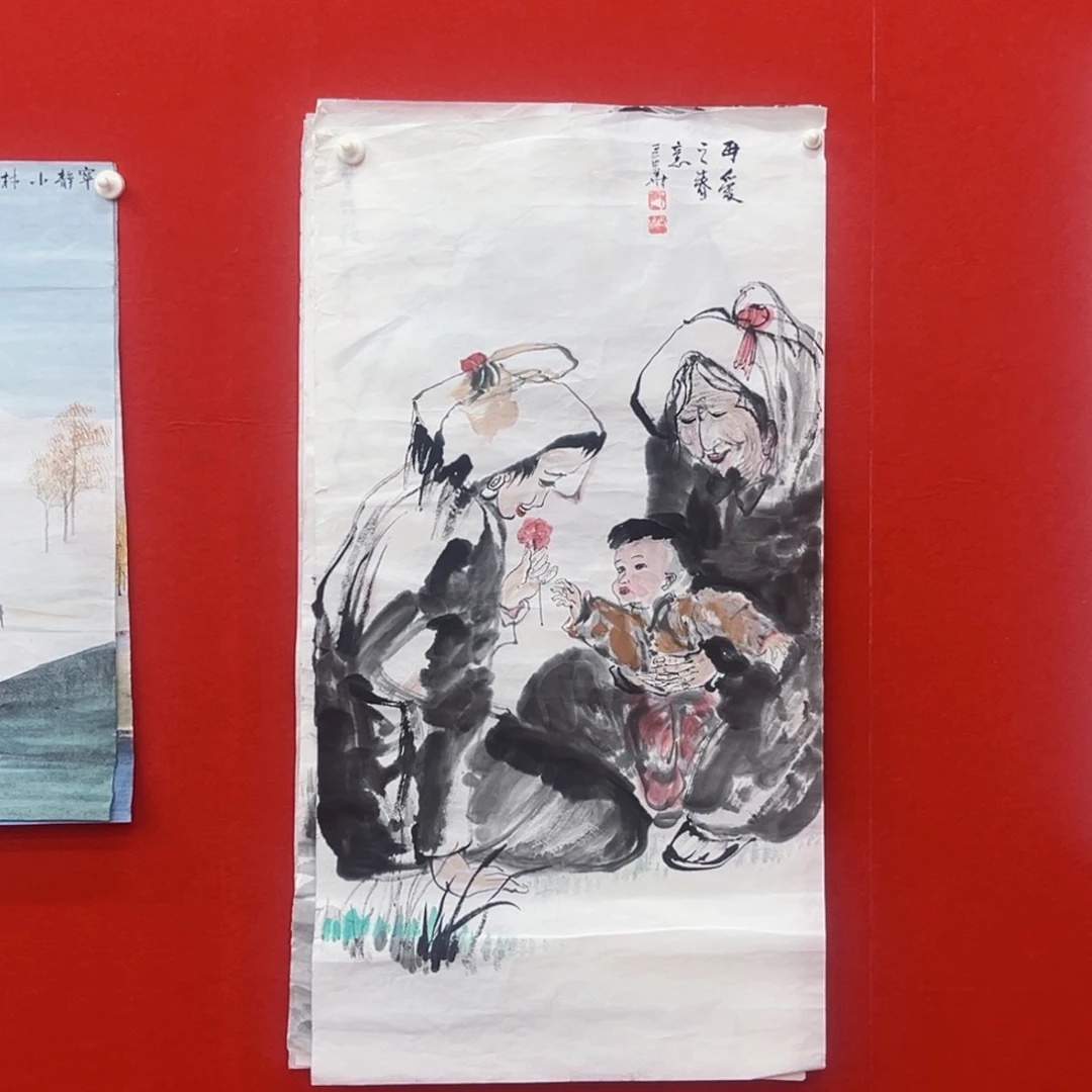 国画李中华老师三尺绘画微瑕