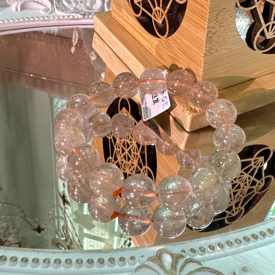 能量水晶金丝发素串