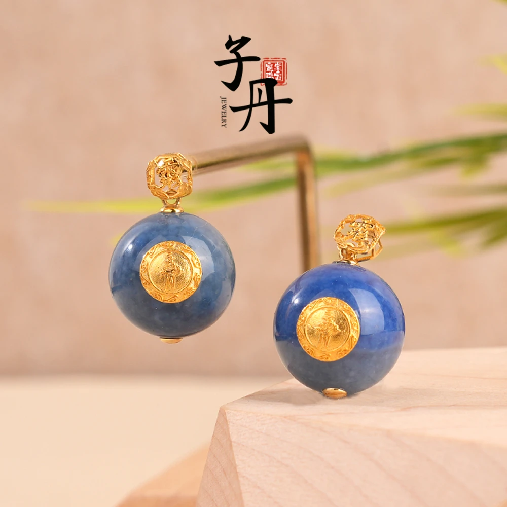 【丹姐】18K金蓝兔毛吊坠（多样性发/发一个）C5-647
