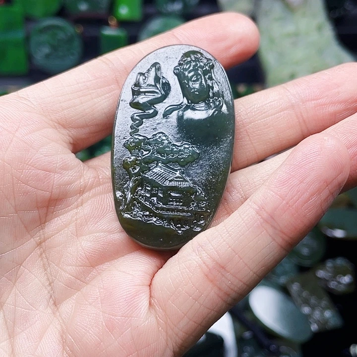 和田玉未镶嵌挂件