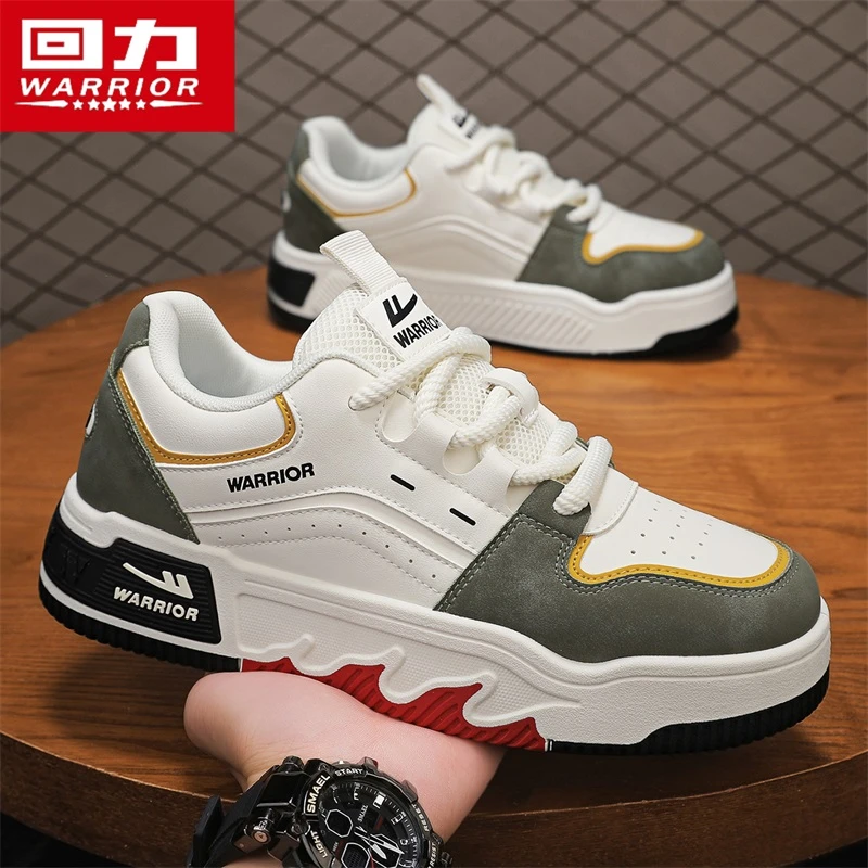 回力男鞋爆款2025新款冬季皮面休闲板鞋男士厚底百搭旅游鞋运动鞋