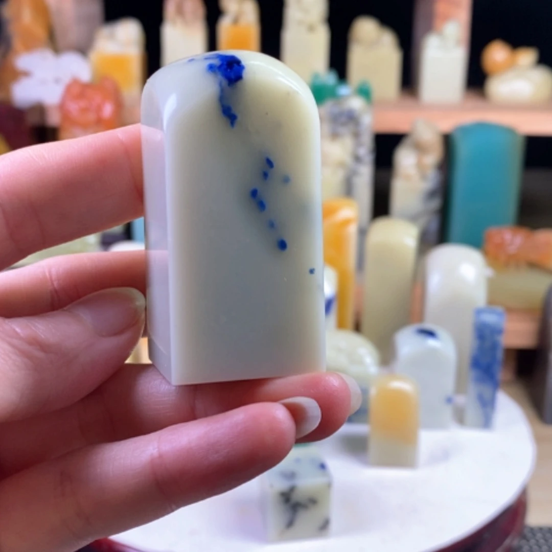 【闪购商品】青田石松封门蓝心………..