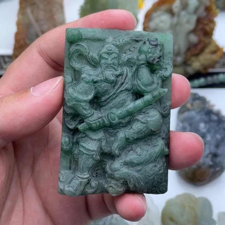 未镶嵌定制翡翠赵公明