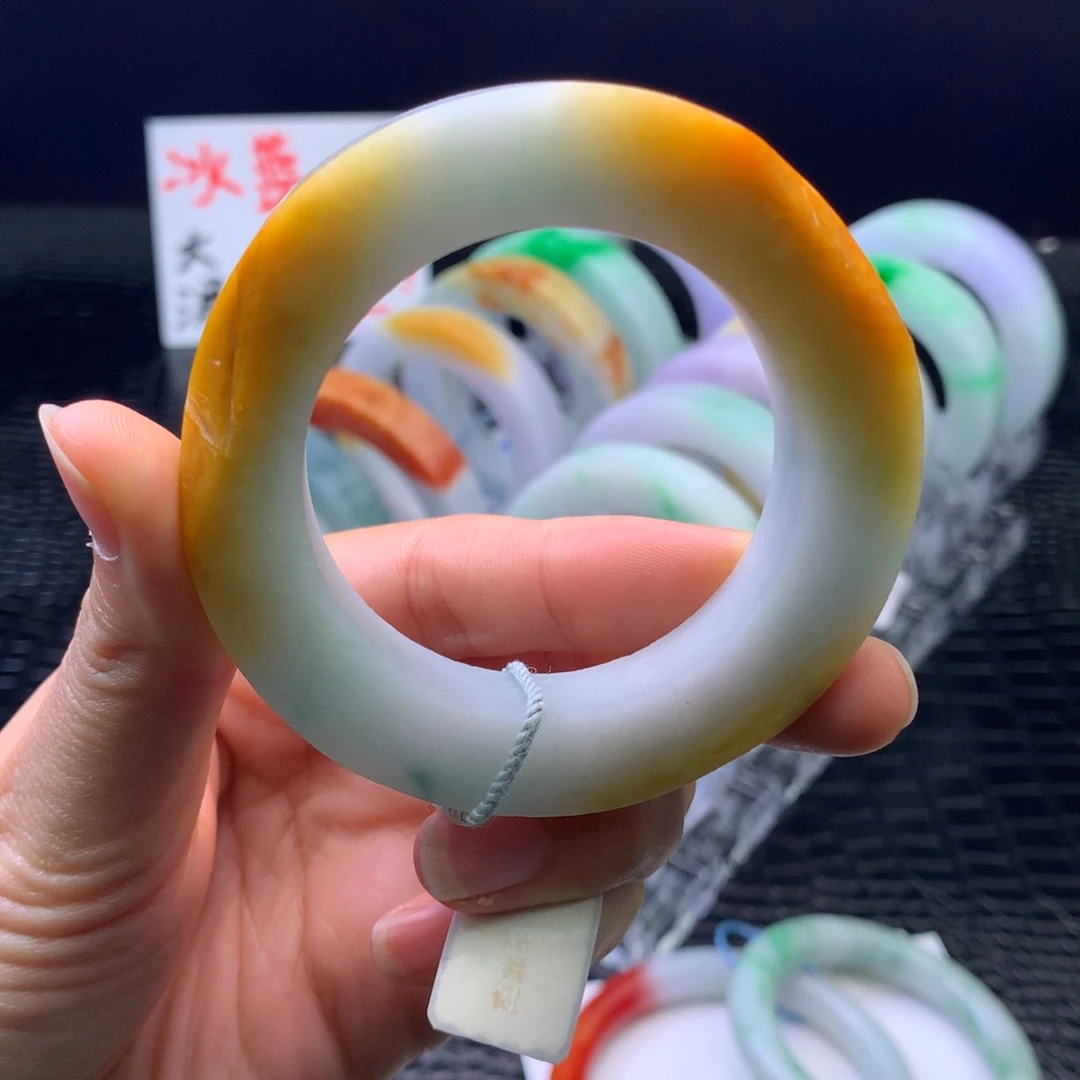 定制翡翠未镶嵌手镯47-56