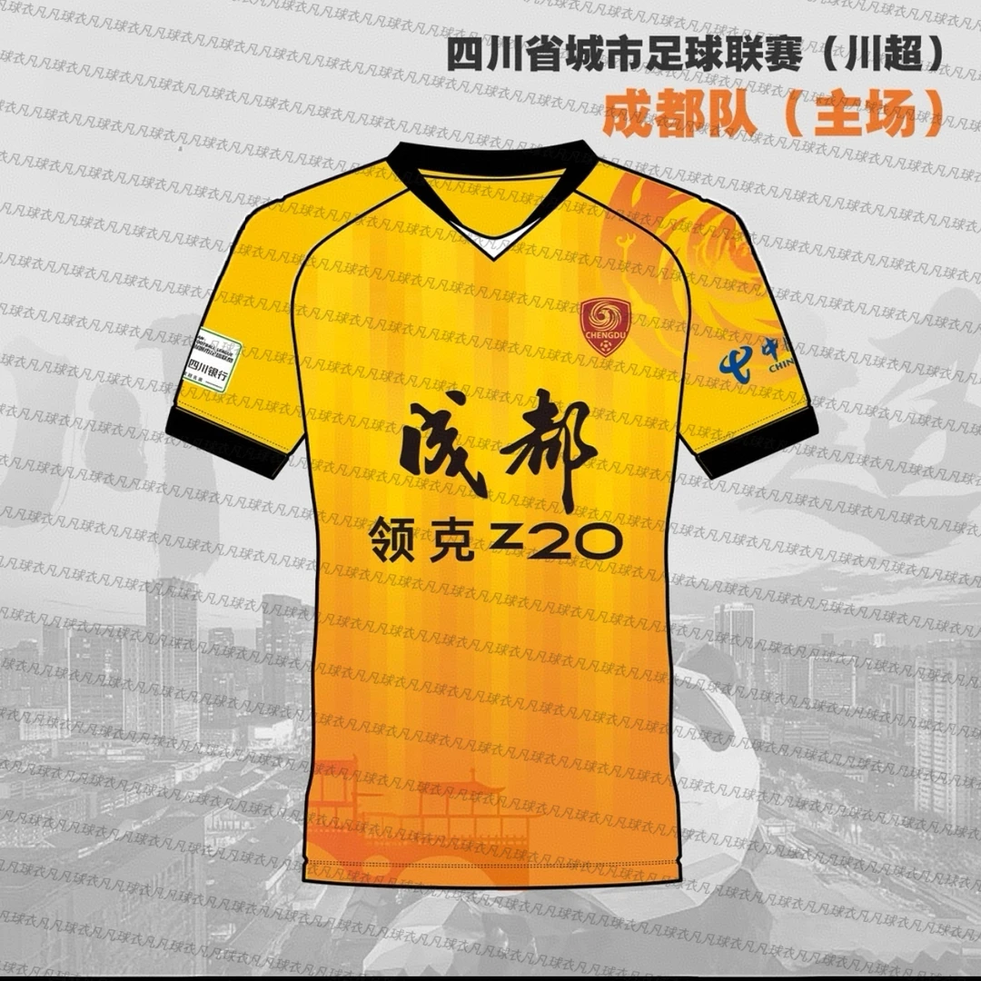 抢先版 2025四川省超级联赛川超球衣成都球衣速干t3d短袖可定制