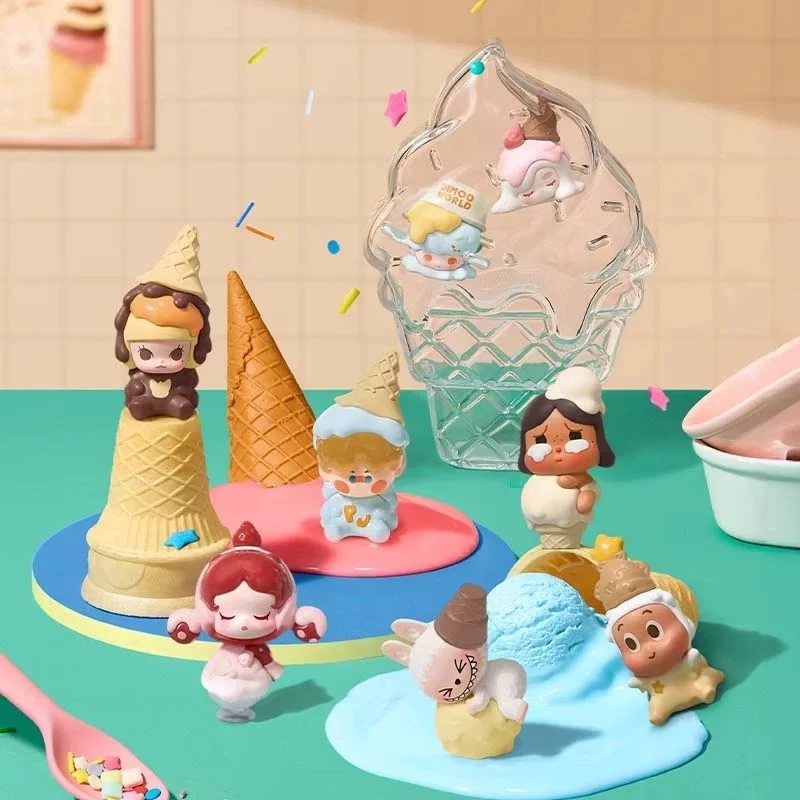 【拆盒】热化冰淇淋萌粒甜筒杯系列手办可爱公仔潮玩礼物摆件