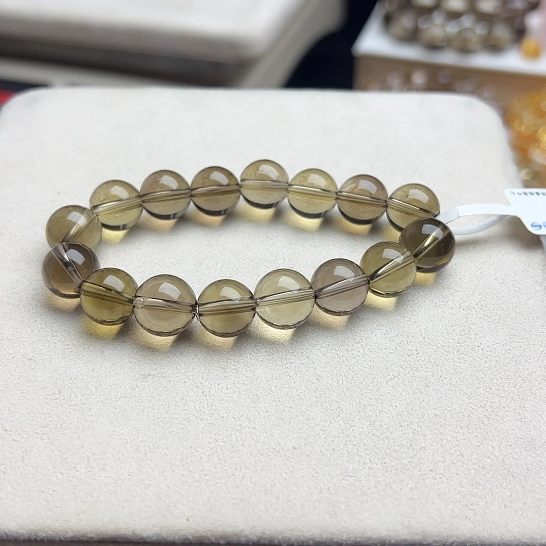 未镶嵌手链水晶c****?茶晶12咪➕