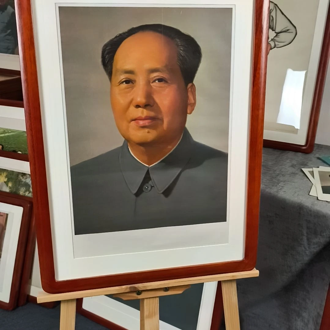 用***366年上海印刷 实木框高67厘米宽49厘米 保老保真假一赔十