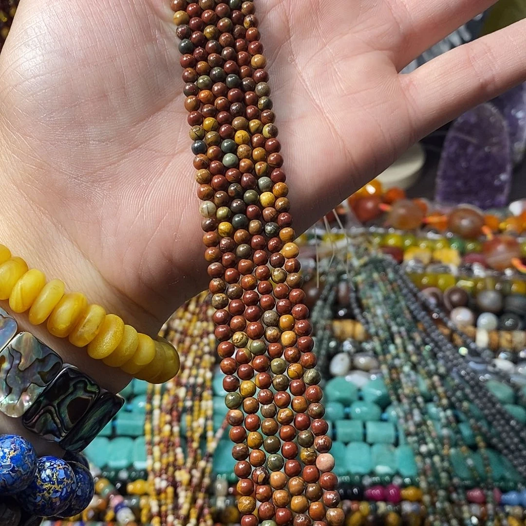 石英质玉未镶嵌，毕加索隔珠4mm，