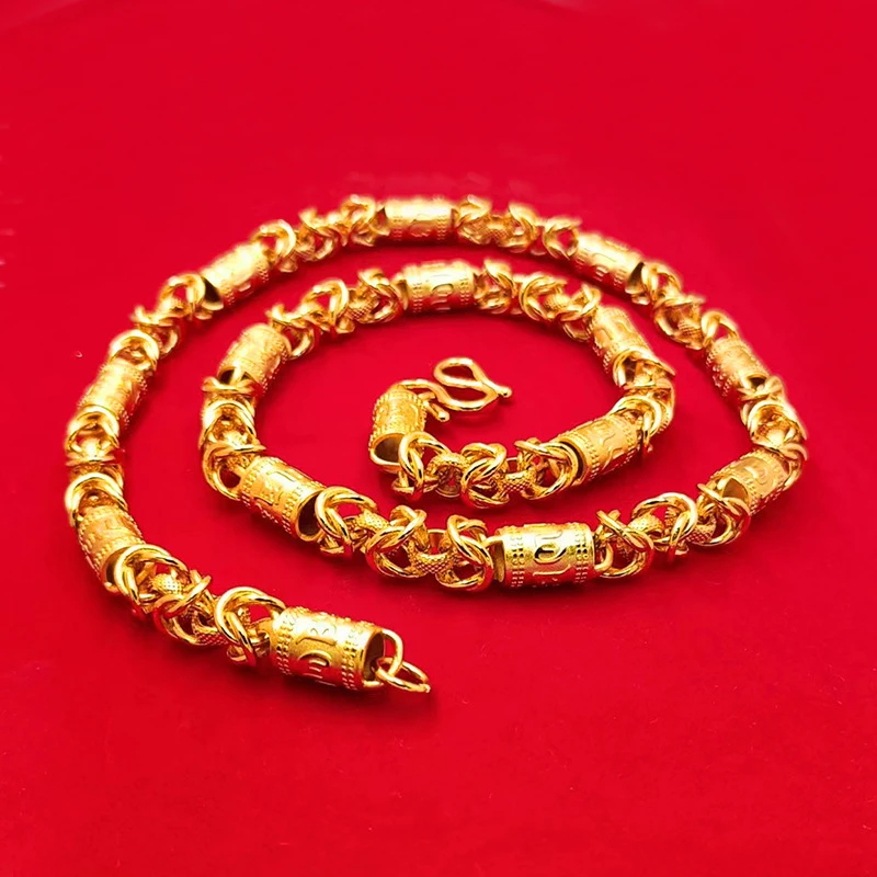 24-KK54时尚气质款古法古巴转转桶项链