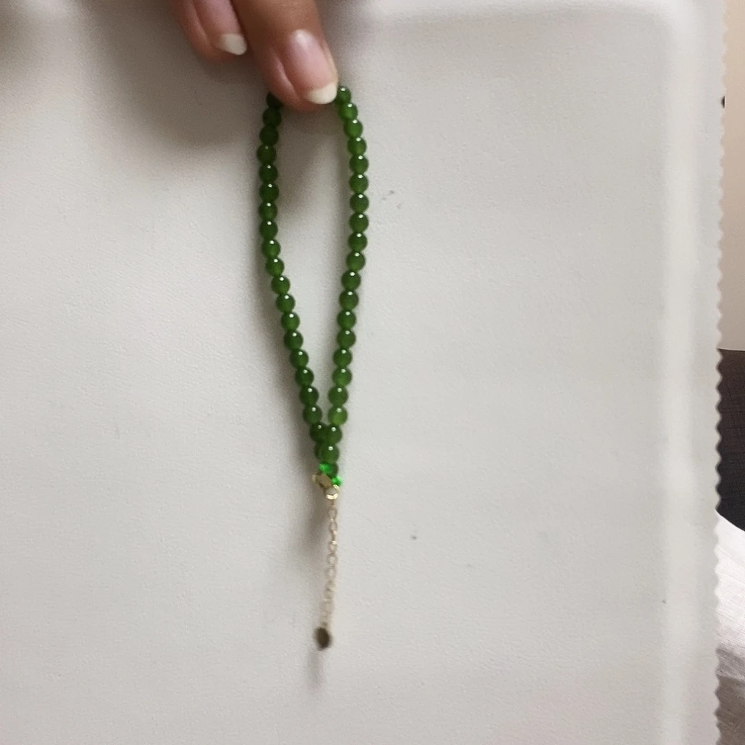 手链18K金镶嵌和田玉简单