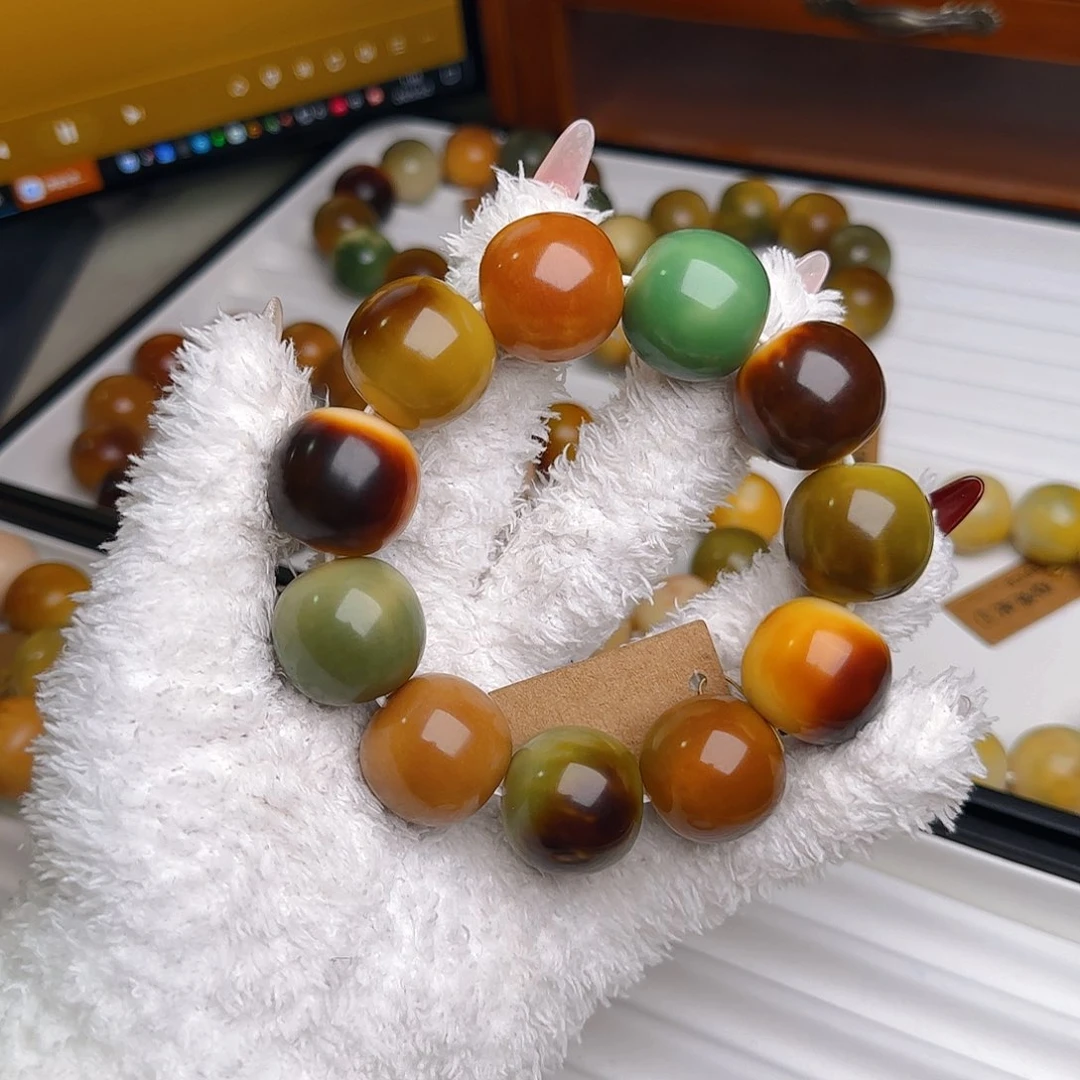 菩提根/象牙果手串憨*卡24干磨苹果1