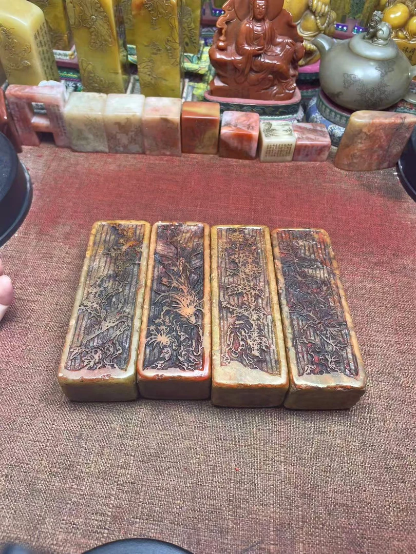 王福庵梅兰菊竹套盒四方印章
