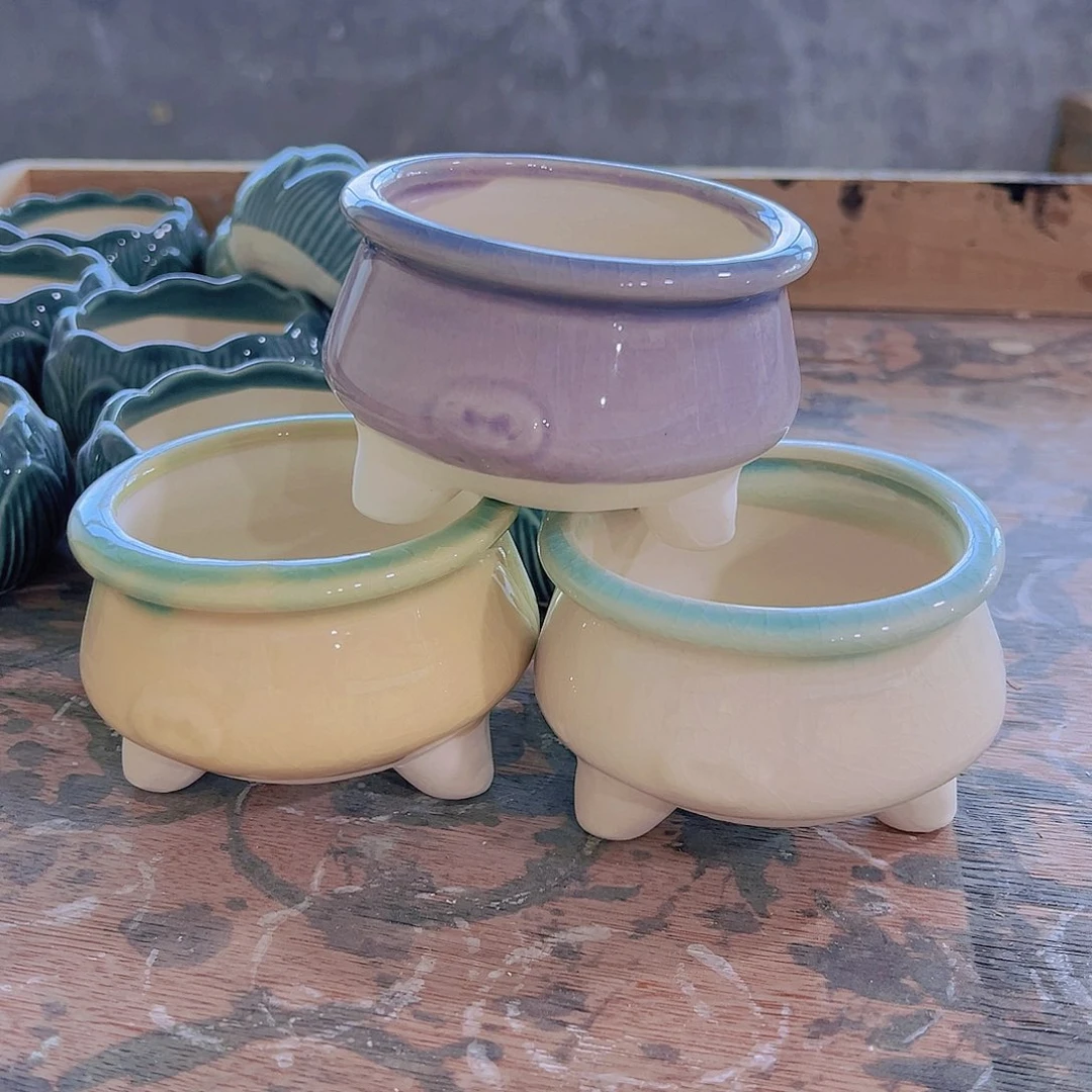 红陶陶瓷花盆满12包邮