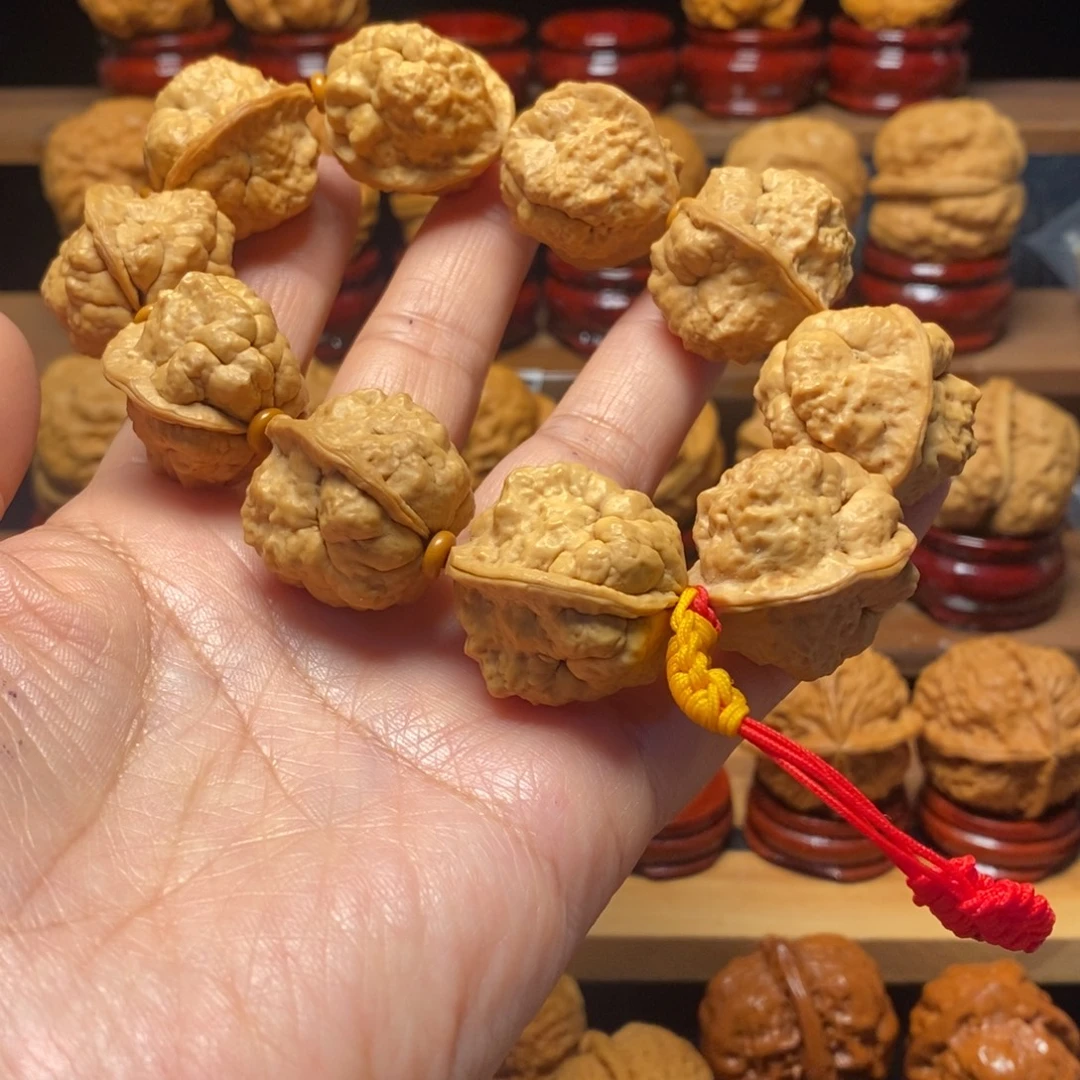 文玩核桃把件金蟾手串26尺