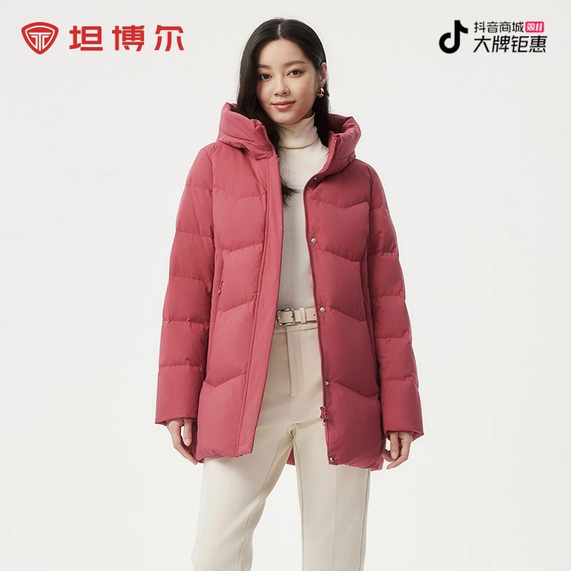 经典厚款坦博尔妈妈中长款羽绒服秋冬保暖显瘦百搭升级款外套506Z