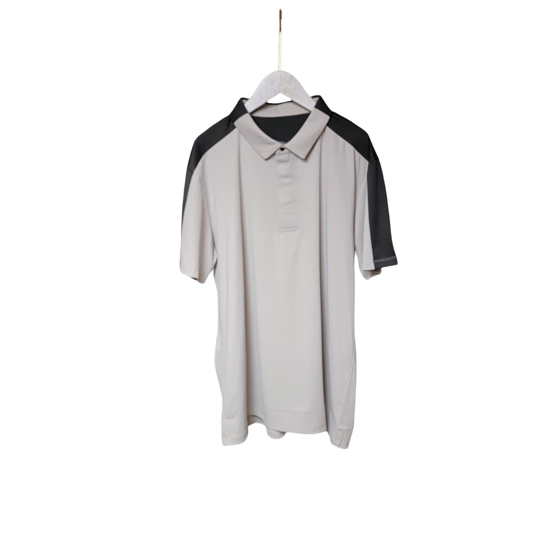 迪系夏季男士FIELD4双拼色速干弹力3粒扣POLO衫