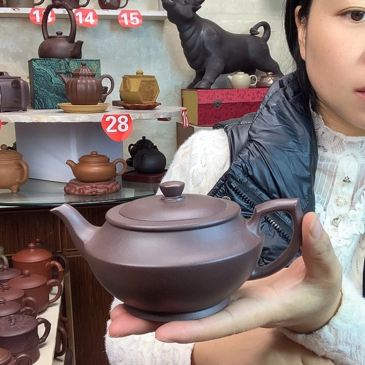 紫砂茶壶宜兴原矿紫砂壶汉云