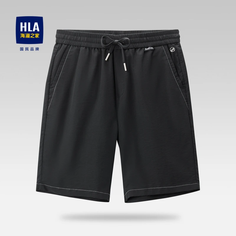 HLA/海澜之家休闲裤松紧腰工装短裤裤子男夏季高档新款男装男款