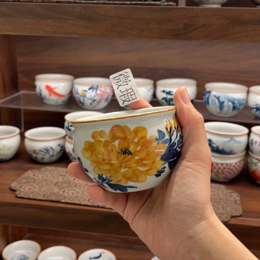 微瑕釉下彩纯手绘