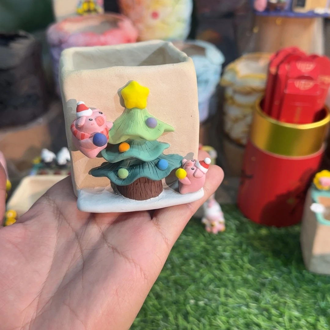 猪猪系列手工花盆