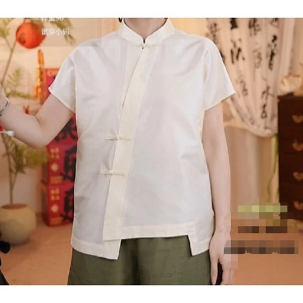 桑蚕丝香云纱双宫茧斜襟盘扣上衣A-TY-t24318