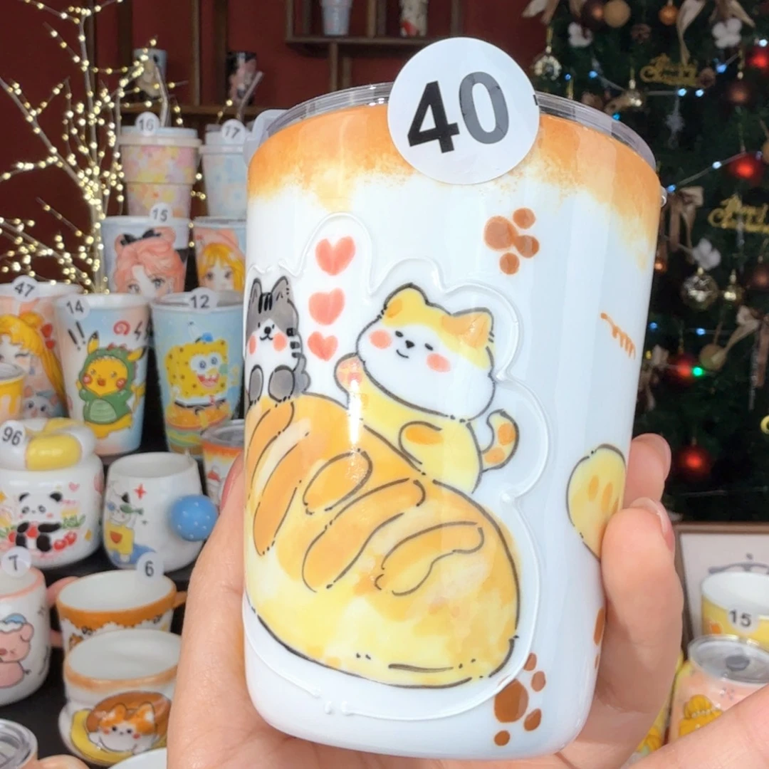 陶景德镇手绘高温釉下彩玉泥