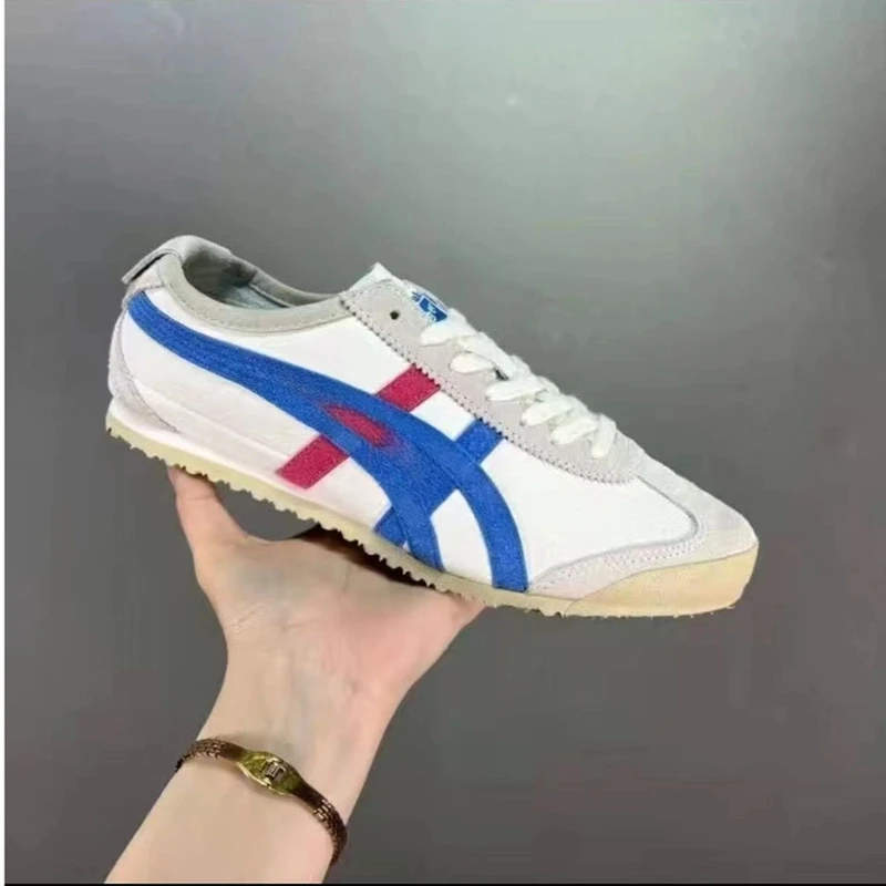 2025鬼纯原经典冢虎Tiger拼色休闲鞋运动鞋一脚蹬帆布男女懒人g家