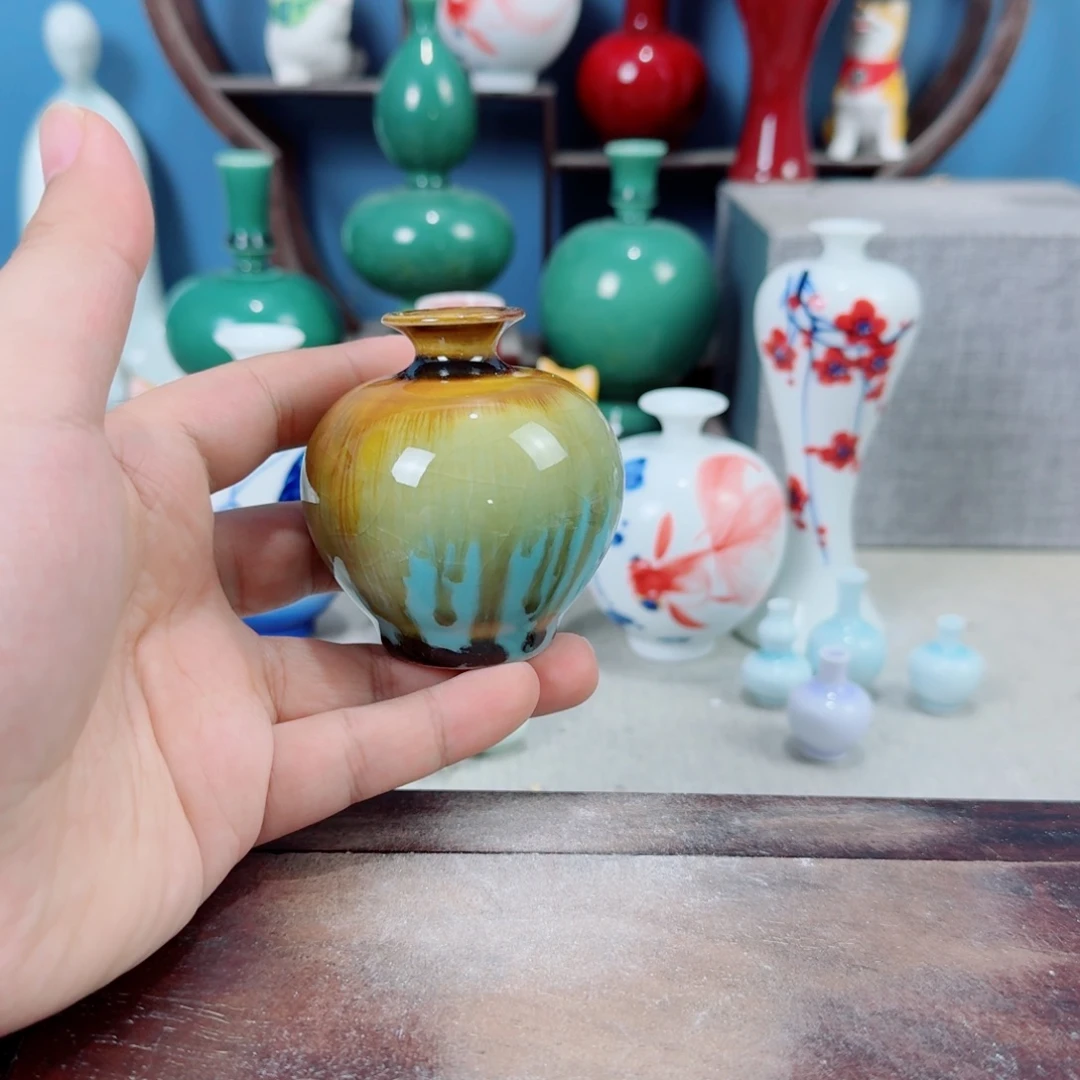 陶瓷手工小花器摆件