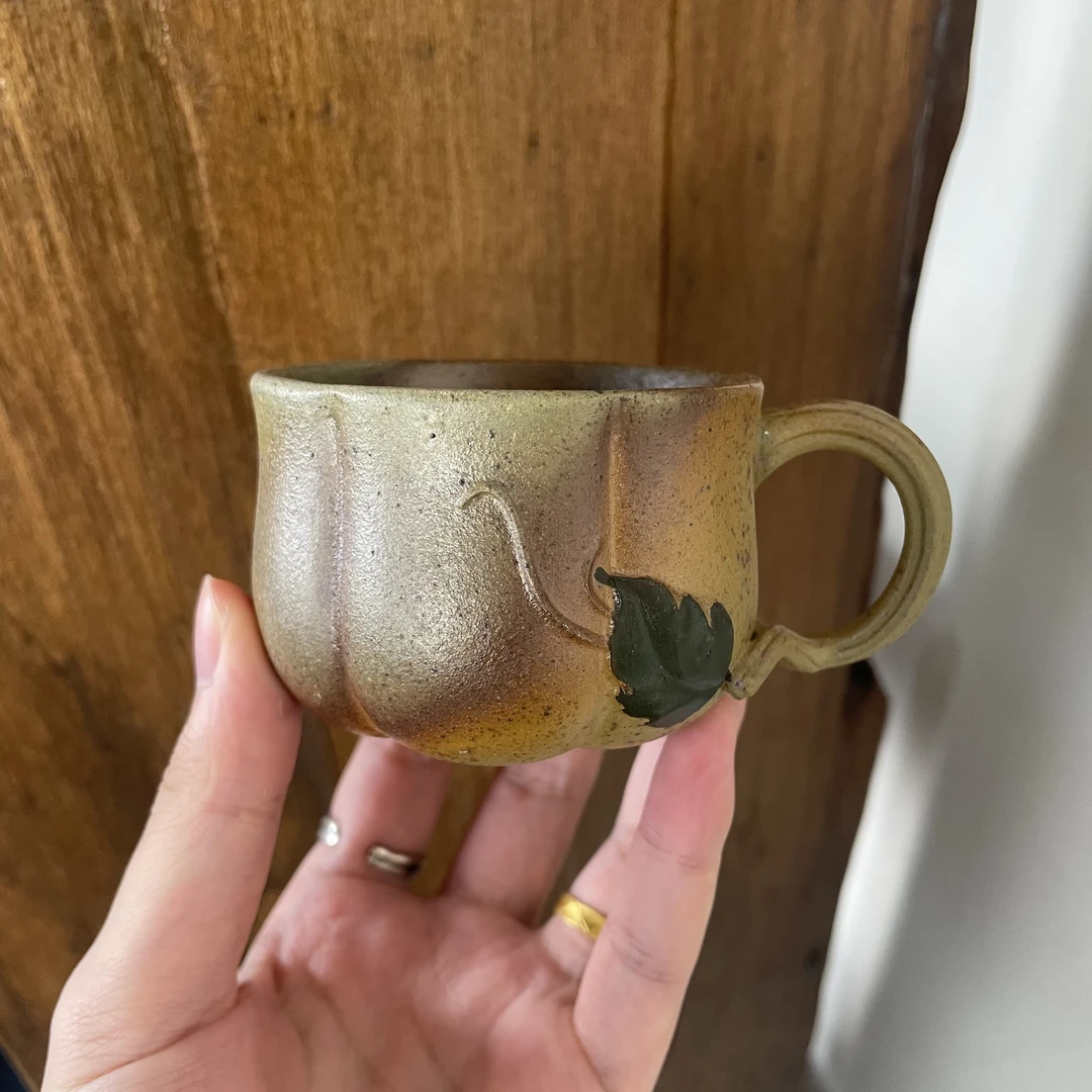 【老班长推荐】紫砂 段泥 柴烧南瓜杯