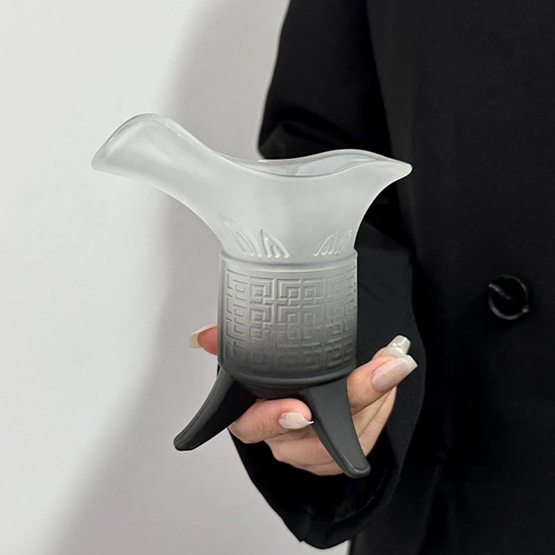 磨砂创意手工仿古爵杯帝王杯家用高颜值小茶杯酒杯个性杯子白酒杯