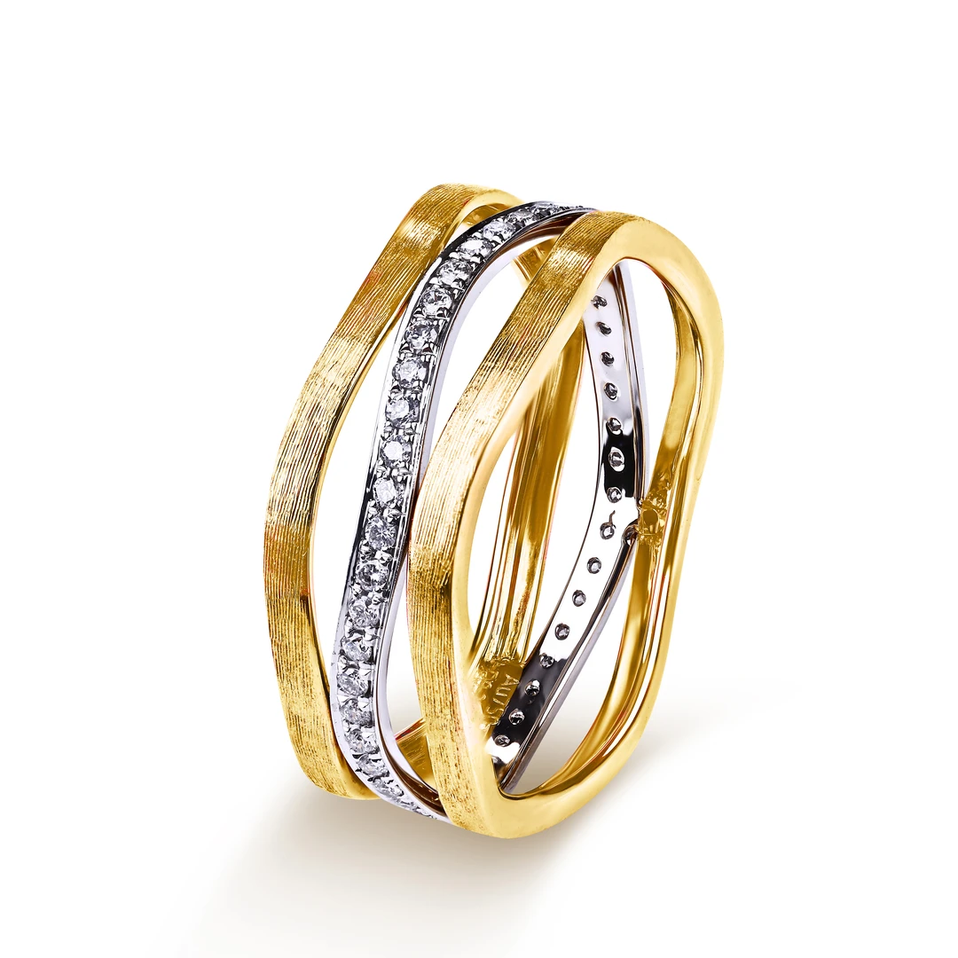 迈隆珠宝钻⽯戒指意大利设计款简约纯手工气质网红时尚镶钻