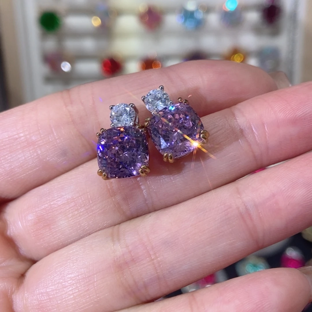 66锆石（处理）耳钉