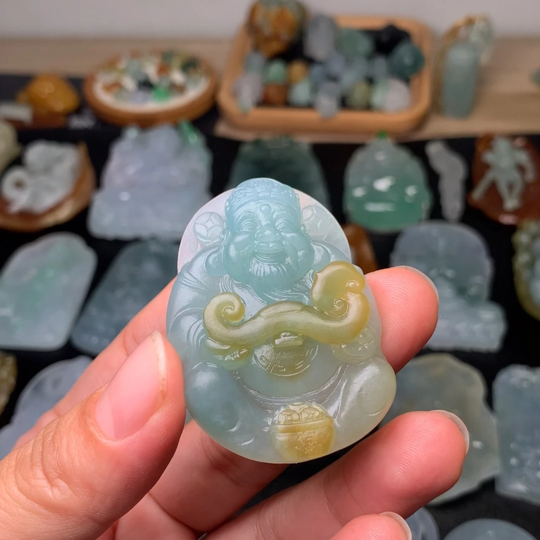 定制翡翠未镶嵌风****子财爷
