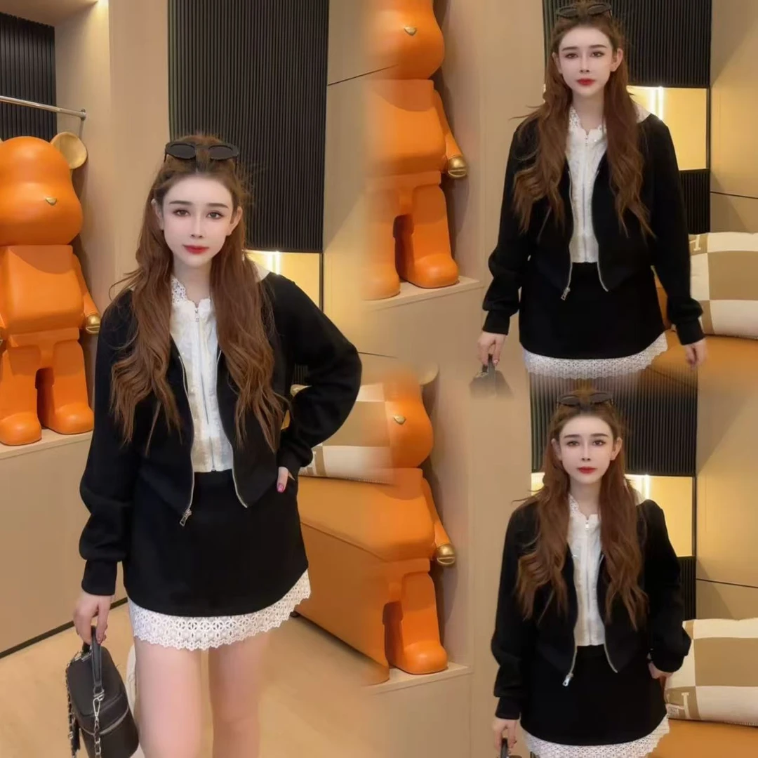 紫哥ZIGE欧韩设计感蕾丝套装YN#8603