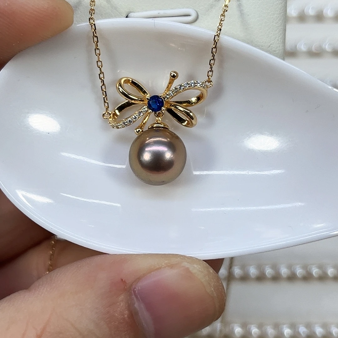 颈饰银S925镶嵌淡水珍珠