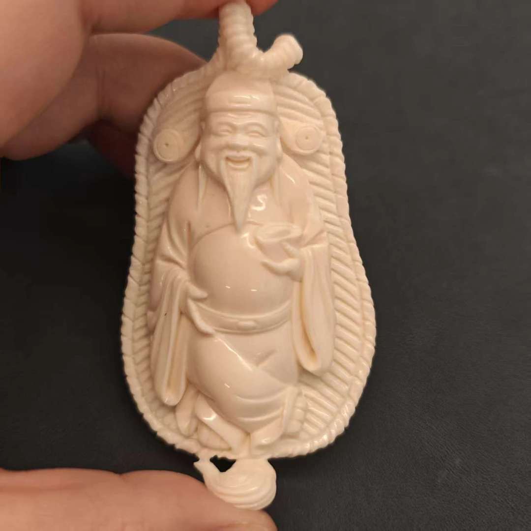 【吴】A00034财神猛犸牙工艺品