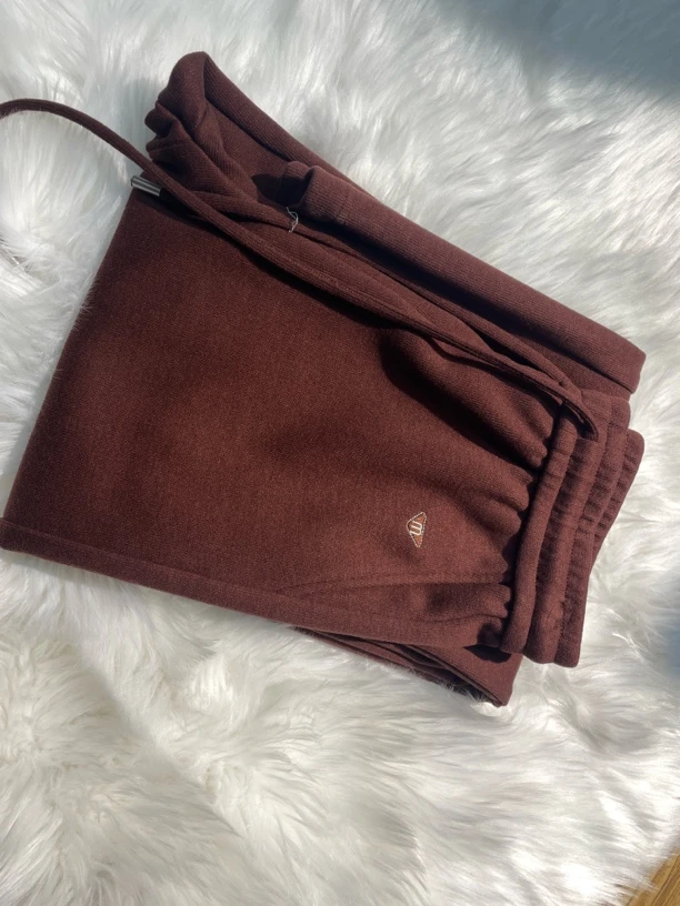 W9735绵羊毛加莱赛尔拖地裤加厚御寒高腰百搭显瘦垂感冬款女裤