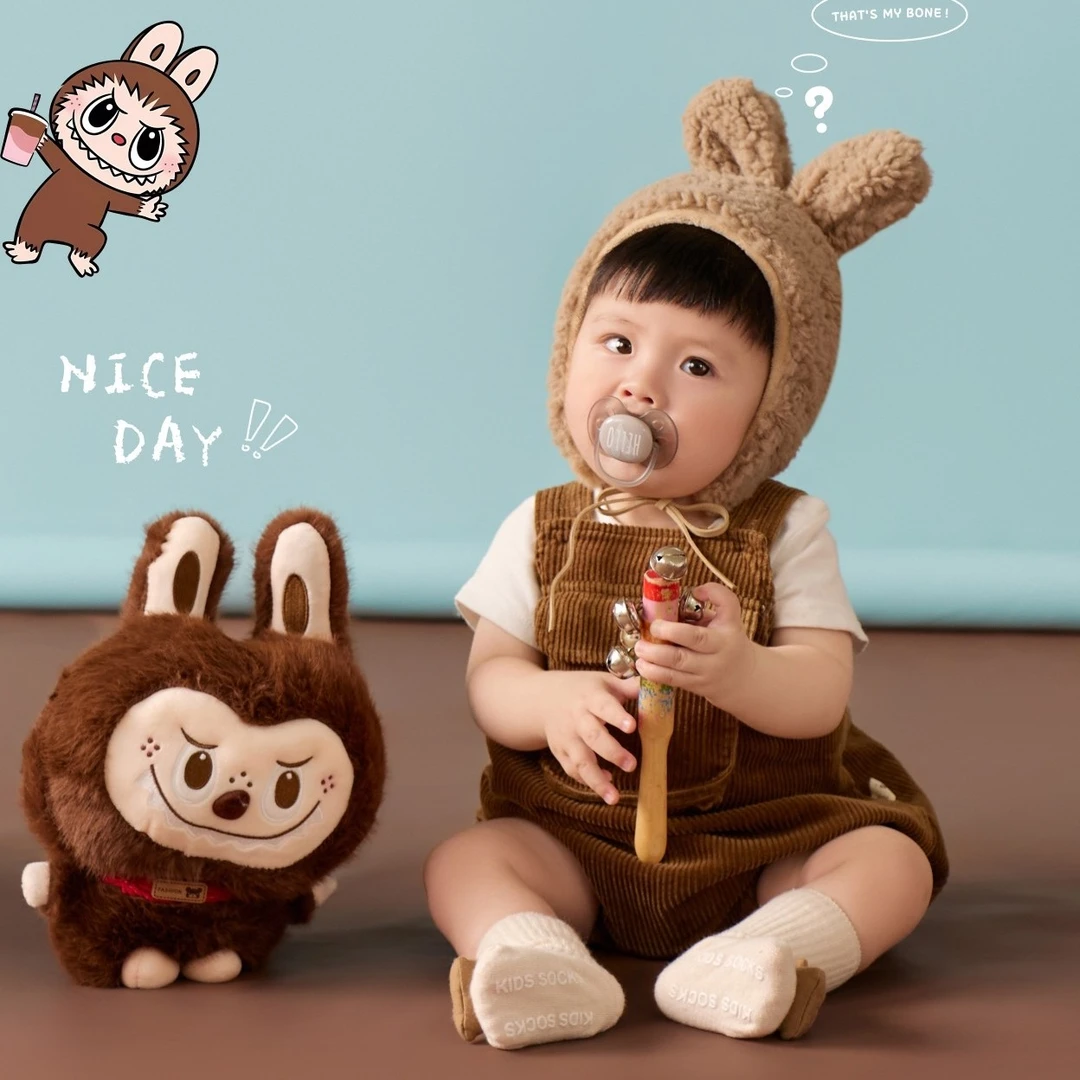 新款拉布布卡通百天摄影服装道具周岁拍照帽子网红爆款影楼写真衣