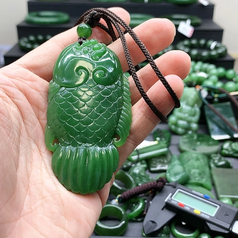 【闪购商品】和田玉（碧玉）吊坠(赠链)未镶嵌周****翔