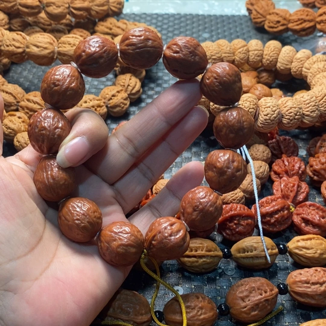 一***盎手串文玩核桃红枣