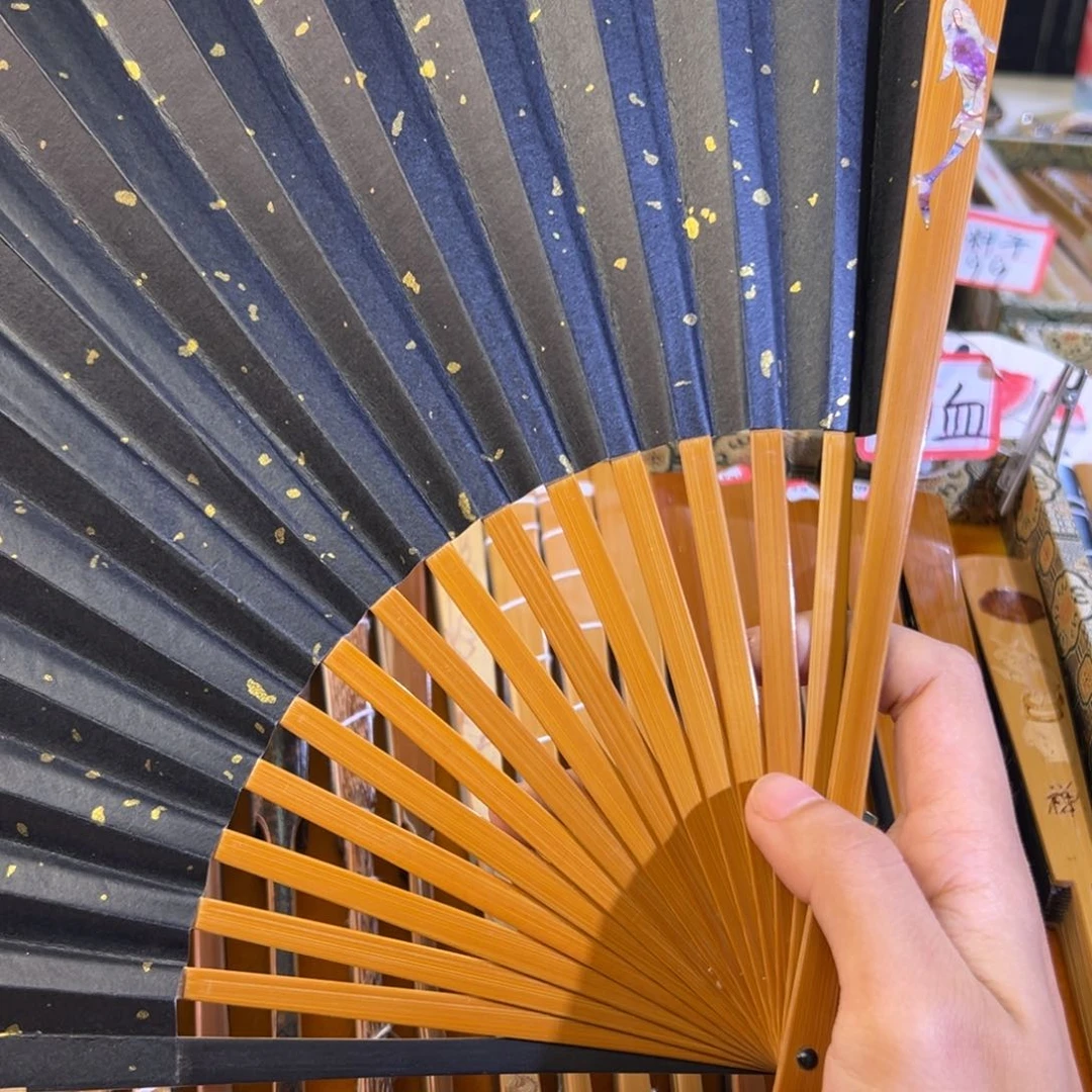 扇子双合双鱼螺钿程莹